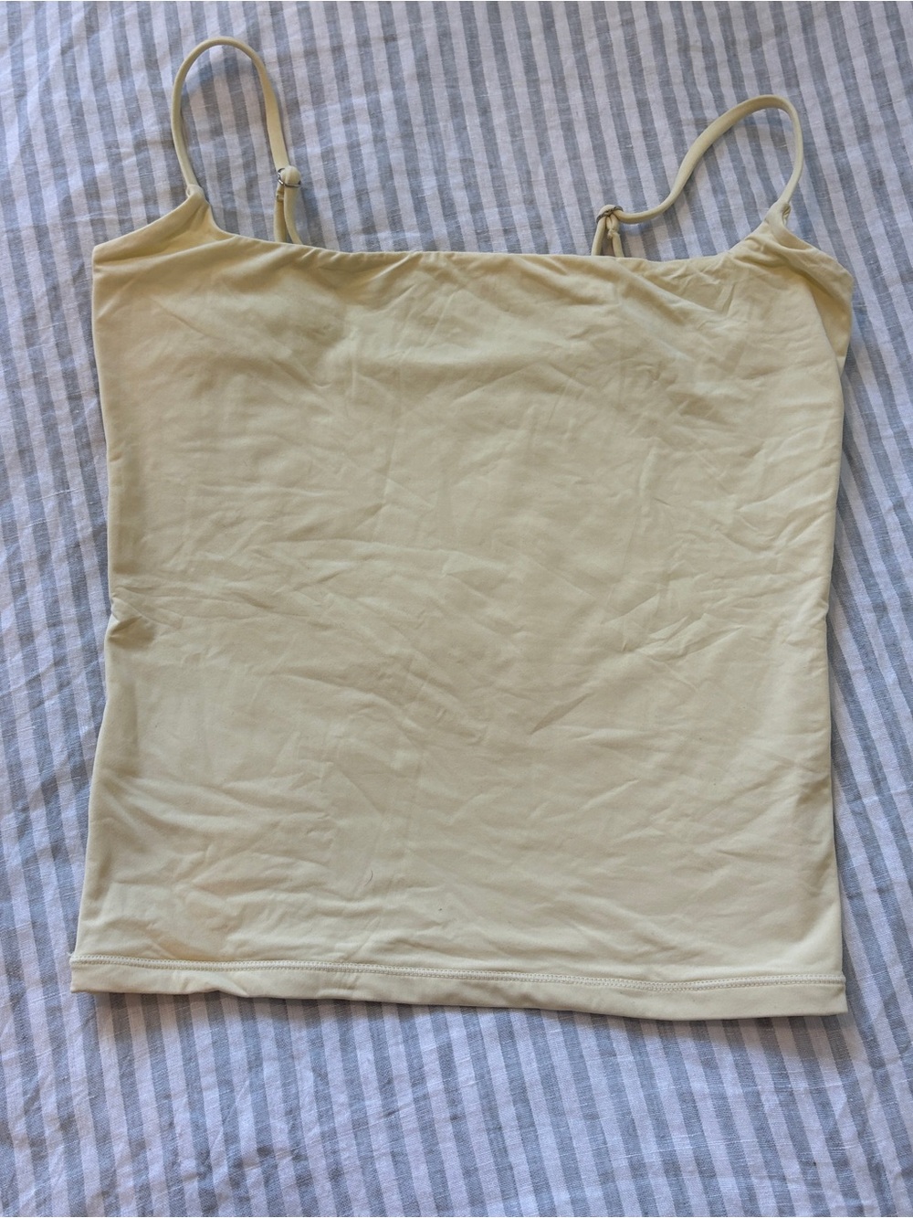 Adjustable-Strap Cream Tank Top for Women